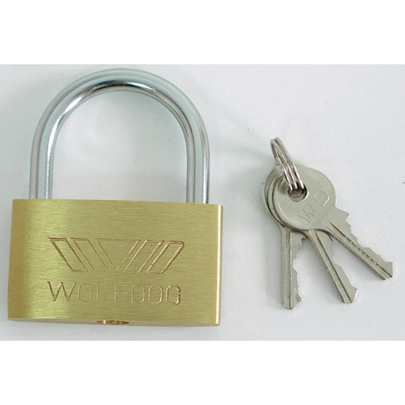 Mega 30mm brass lock 3 keys - 24032