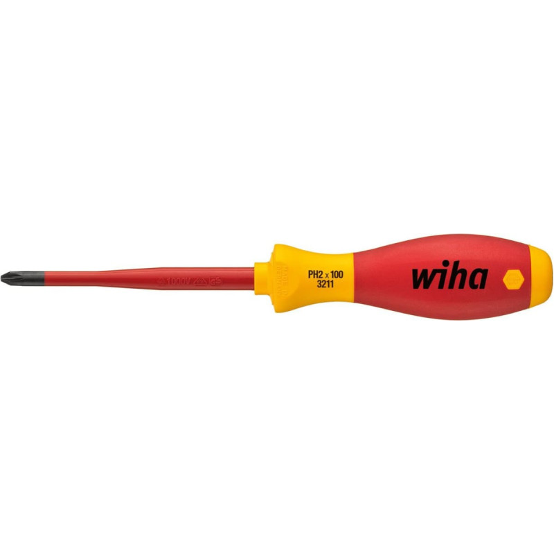 Wiha Cross screwdriver PH2 SlimFix isolated (35394)
