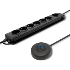 Qoltec Power strip Qoltec overvoltage 7 sockets 1.5 m black (50171)