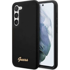 Guess Guess Silicone Script Metal Logo - Etui Samsung Galaxy S23+ (czarny)