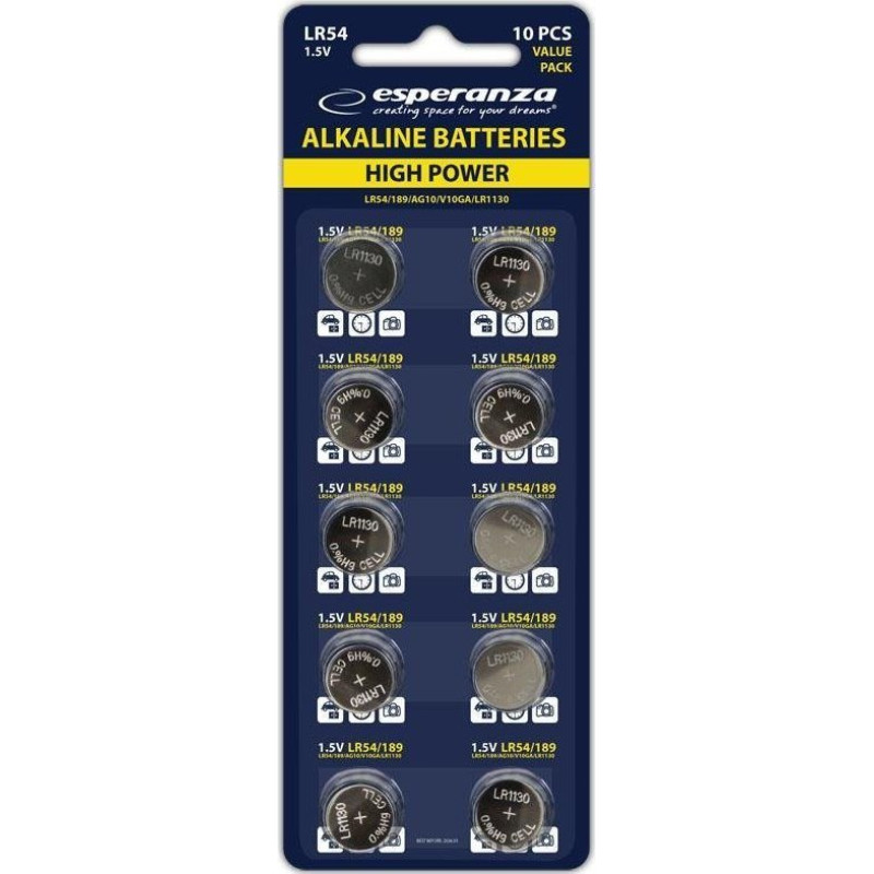 Esperanza Bateria LR54 10 szt.