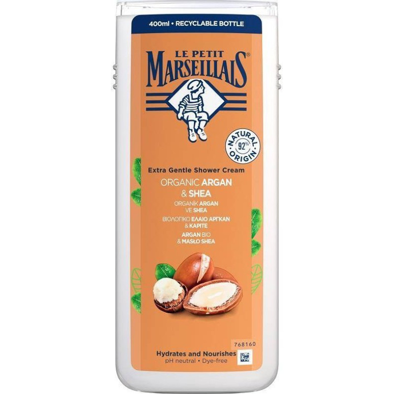 Le Petit Marseillais Cream Shower Gel Argan Bio & Shea Butter 400ml