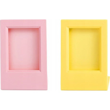 Loveinstant Box LoveInstant 2x Frame + Photo box for FUJIFILM INSTAX Mini 12 11 9 8 7s 70 90 50 40 EVO LiPlay Link 2 SE / Pink and Yellow