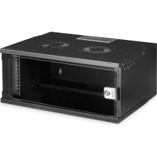 Digitus SOHO PRO wall-mounted enclosure, black IT cabinet, 4 rack units