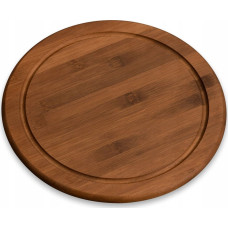 Kesper Okrągła deska o serwowania, ciemny bambus, &Oslash; 26 cm