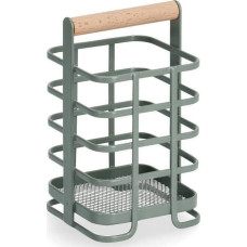 Zeller Stojak na sztućce z bambusowym uchwytem, 10 x 10 x 17 cm