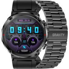 Gravity Smartwatch Gravity Zegarek męski SMARTWATCH GRAVITY GT21-1 BK/BK STEEL/BK