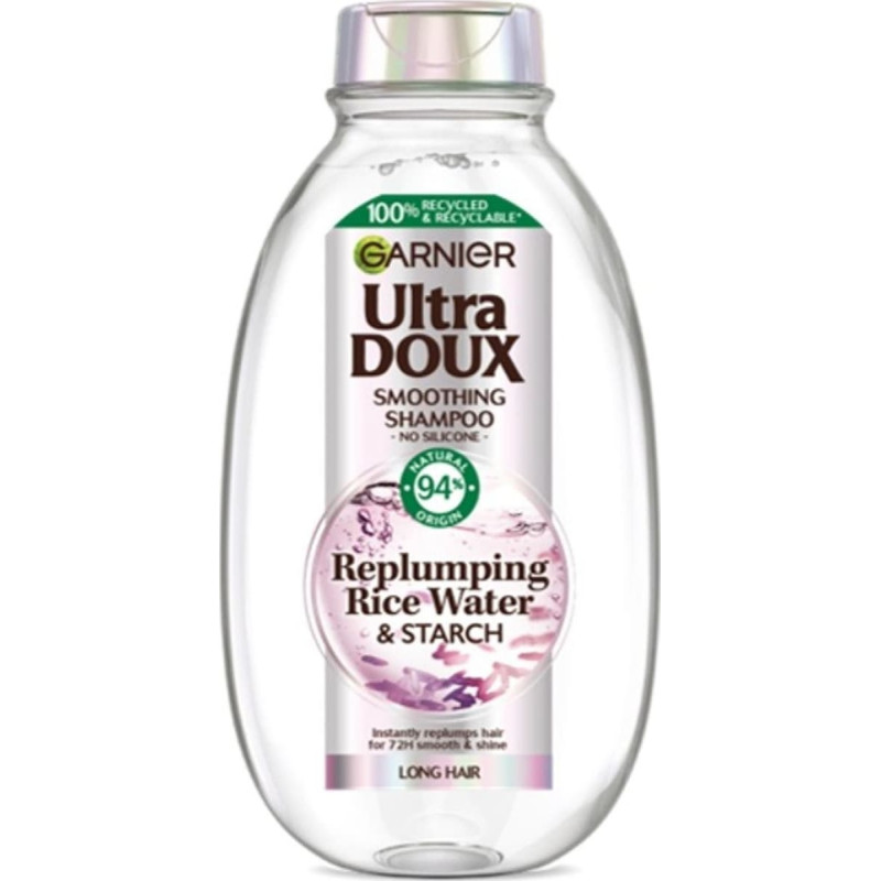 Garnier GARNIER Ultra Doux Szampon do włos&oacute;w długich Replumping Rise Water & Starch (woda ryżowa i skrobia) 400ml
