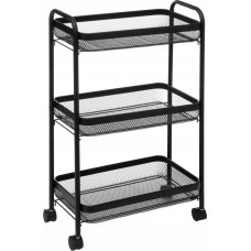 5Five W&oacute;zek kuchenny na k&oacute;łkach MAYAJ, 3 poziomy, czarny