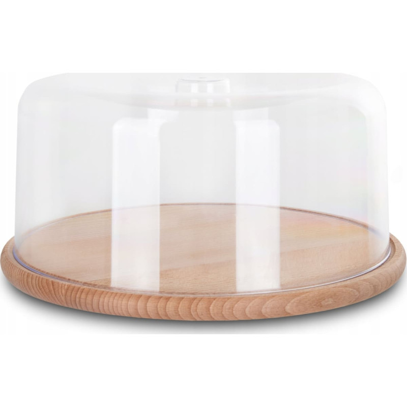 Practic Drewniana patera z przeźroczystym kloszem, &Oslash; 30 cm