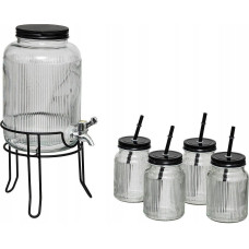 Secret De Gourmet Dozownik do napoj&oacute;w 4 l + 4 szklanki 450 ml