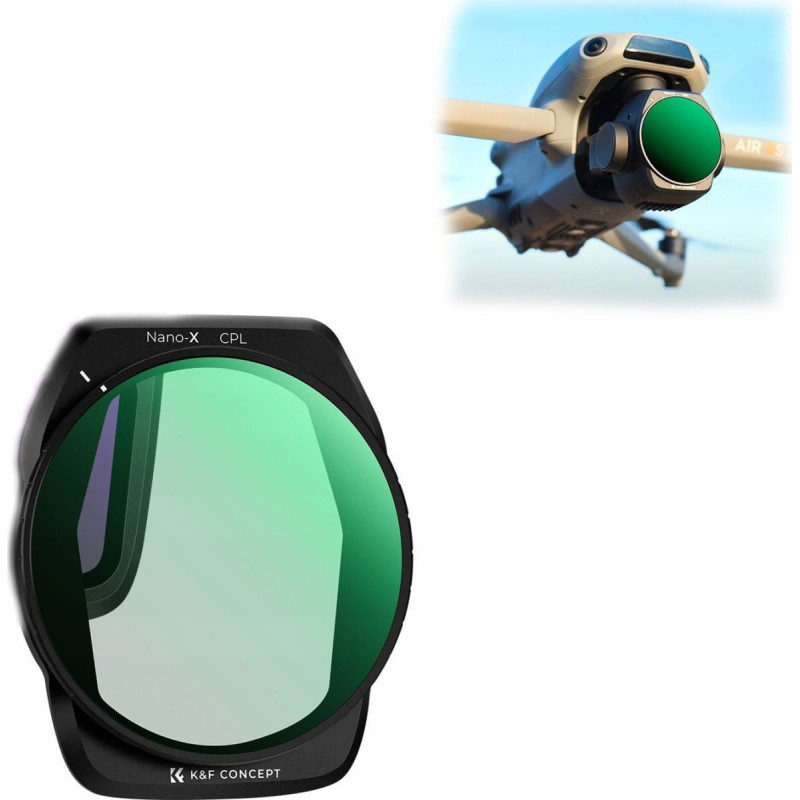 K&F Concept Filtr Kf FILTR Polaryzacyjny CPL ULTRA HD 8K NANO-X do Drona DJI AIR 3S K&F CONCEPT KF01.2878