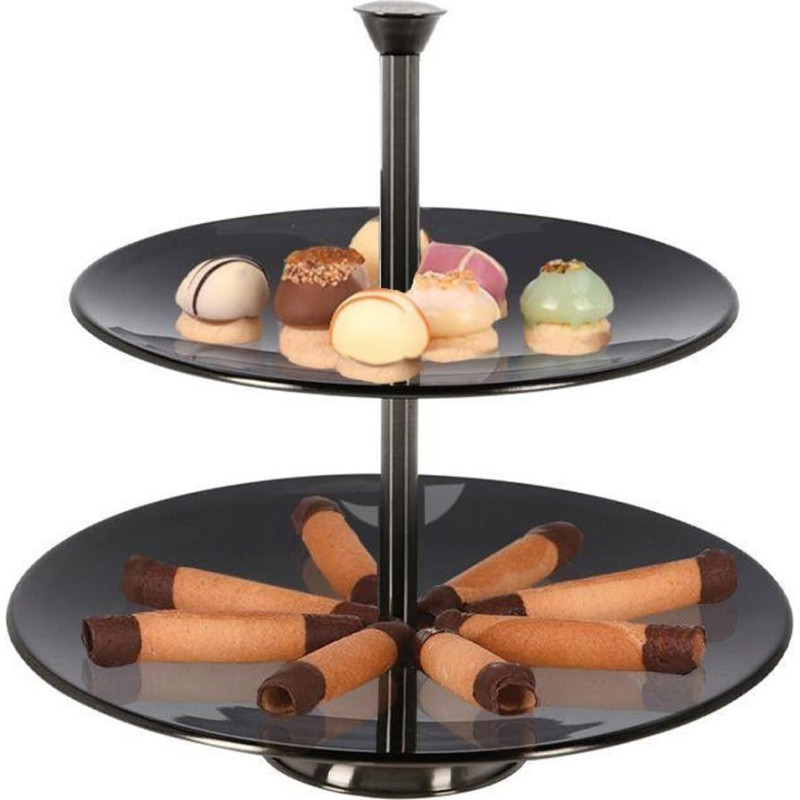 Excellent Houseware Metalowa patera 2-piętrowa