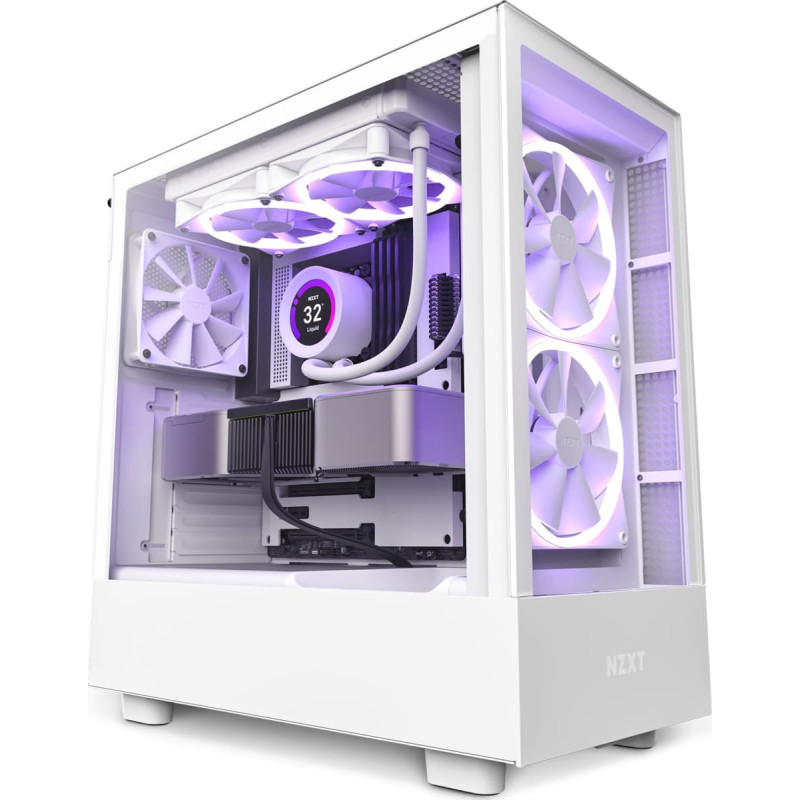 Nzxt H5 Elite All White, tower case (white (matt), tempered glass)