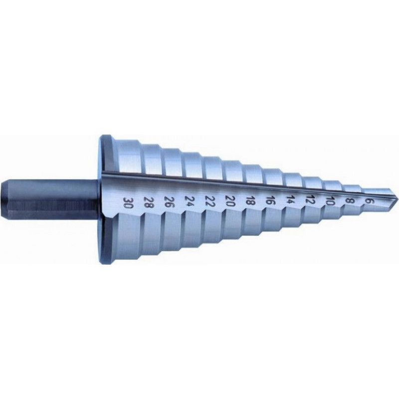 Exact Koniskais pakāpjurbis HSS 6-30mm 2mm step, Exact