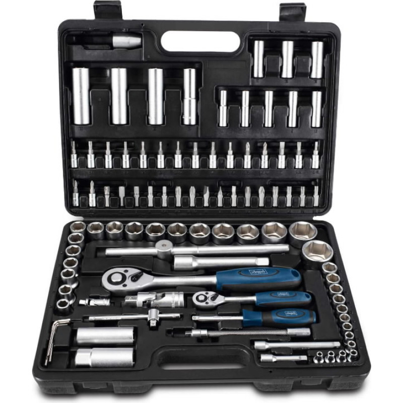 Scheppach Universālais instrumentu komplekts TB94, 1/4&acute;&acute;-1/2&acute;&acute;, 94 gab, Scheppach