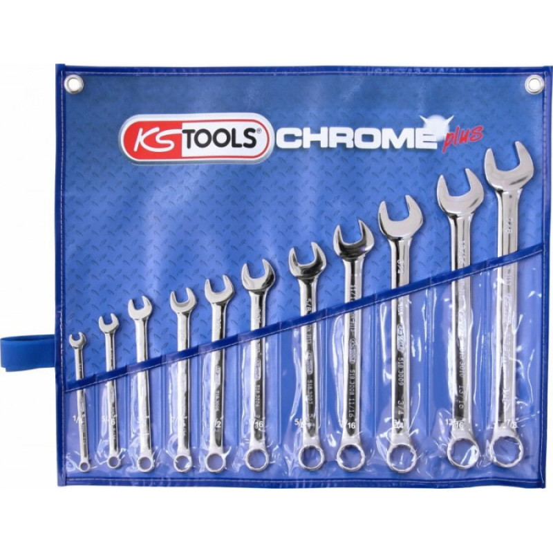 Ks Tools Kombinēto uzgriežņu atslēgu komplekts 1/4"-7/8", 11 gab., KS Tools