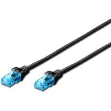 Digitus Patchcord, U/UTP, Cat5e, 0.25m, Black (DK-1512-0025/BL)