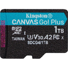 Kingston Canvas Go! Plus 1 TB microSDXC memory card, black, UHS-I U3, Class 10, V30, A2