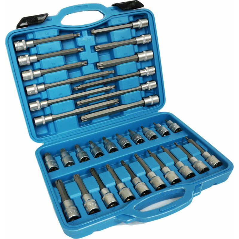 Silver KLUCZE TORX 1/2" PRZEDŁUŻANE 32szt   /SILVER