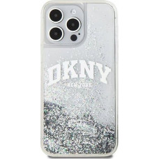 Dkny DKNY Liquid Glitter Big Logo - Etui iPhone 15 Pro (biały)
