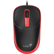 Genius Mysz przewodowa, Genius DX-123, czarno-czerwona, optyczna, 1200DPI