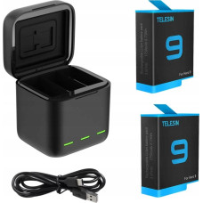 Telesin Charger + 2x Battery Battery Do Gopro Hero 9