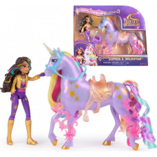 Spin Master Unicorn Academy - Sophia and Unicorn Wildstar, action figure with real mane and tail and brush