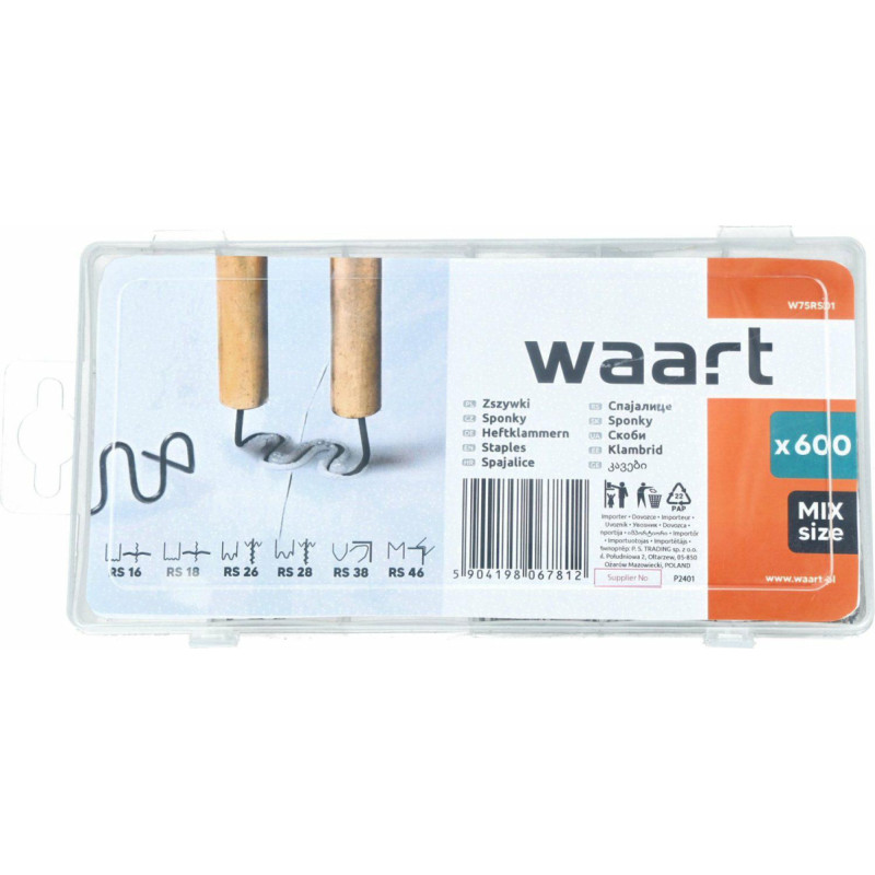 Waart ZSZYWKI DO PLASTIKU 600szt.