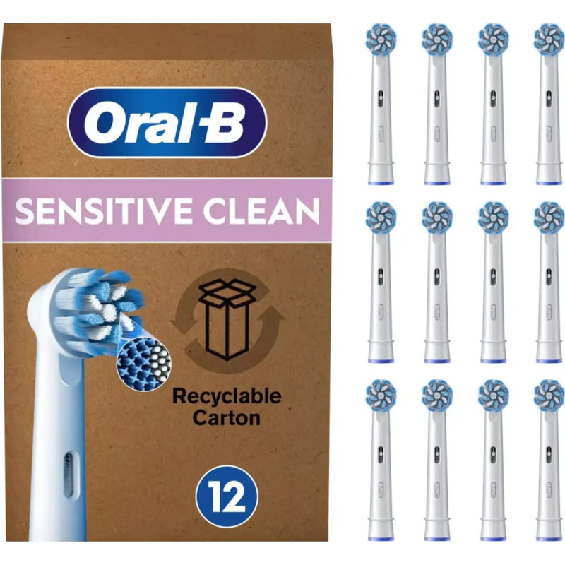 Oral-B Oral-B Pro Sensitive Clean brush heads, 12 pieces, white, frustration-free packaging