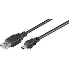 Goobay 50767 USB 2.0 Hi-Speed cable, black, 1.8 m | Goobay | USB-A to mini-USB