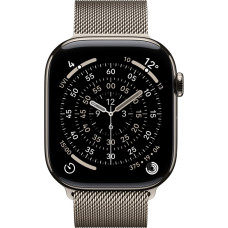 Apple Watch Series 11, Smartwatch Titan Natural, Titanium Case, 46 mm, Milanese Bracelet Natural M/L, Cellular