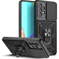 Mocco Ring Slide Hard Case Plastic Cover for Samsung Galaxy A13 5G black