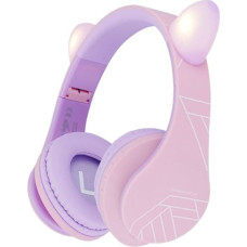 Powerlocus P2 Kids Headphones purple/pink with Ears