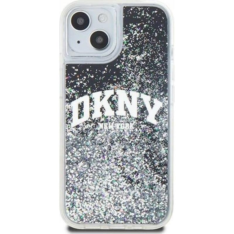 Dkny DKNY Liquid Glitter Big Logo - Etui iPhone 14 / 15 / 13 (czarny)
