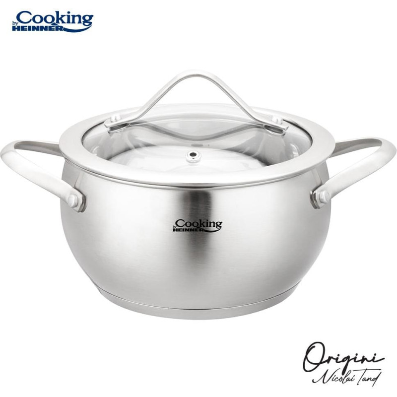 Pot stainless steel with Teflon coating 1.8L 16x9cm HR-RW-T018C HEINNER