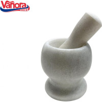 Marble mortar and pestle Ø 9.5cm white VN-YMJ-M95A VANORA