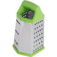 Six-sided grater with silicone base, green 14x12x23cm VN-YMJ-RAZ6V VANORA