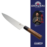 Chef's knife 20cm SAMURAI GOURMET ebony and walnut handle HR-EVI-R20 HEINNER