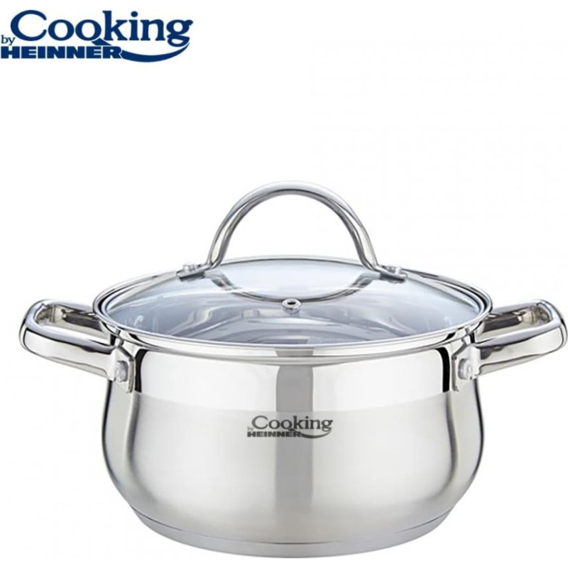 Pot stainless steel with teflon coating 3.6L 20x11.5cm HR-MSF-036 HEINNER