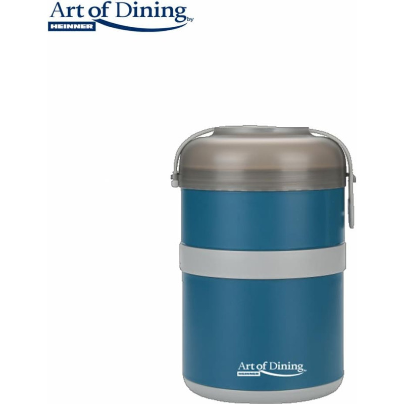 Double thermal lunch box 920ml LOCA blue HR-NC-920A HEINNER