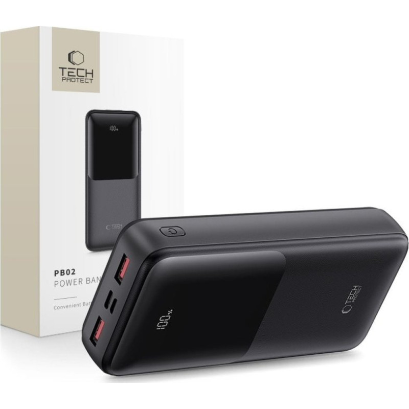 Tech-Protect PB02 POWER BANK 20000MAH 22.5W BLACK