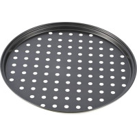 Pizza baking tray perforated carbon steel with non-stick coating 26x1.4 cm VN-YMJ-26, VANORA