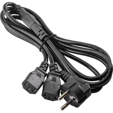 Akyga Power cable Akyga Double 1.8m, black (AK-PC-04A)