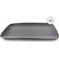 Ceramic plates set of 6pcs 32x20cm CALYPSO HR-WDF-G326 HEINNER