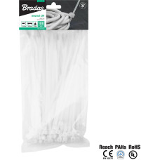 Bradas OPASKA PLASTIKOWA BIAŁA  2,5 x 160mm 100szt.