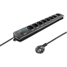 Qoltec Power strip Qoltec Overvoltage Swift 8 sockets 1.8 m black (50113)