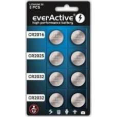 Everactive CR2032 CR2025 CR2016 90mAh 8 pcs.