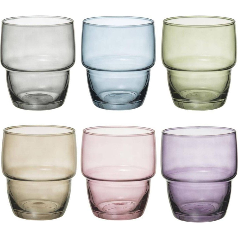 Secret De Gourmet Komplet 6 kolorowych szklanek 280 ml