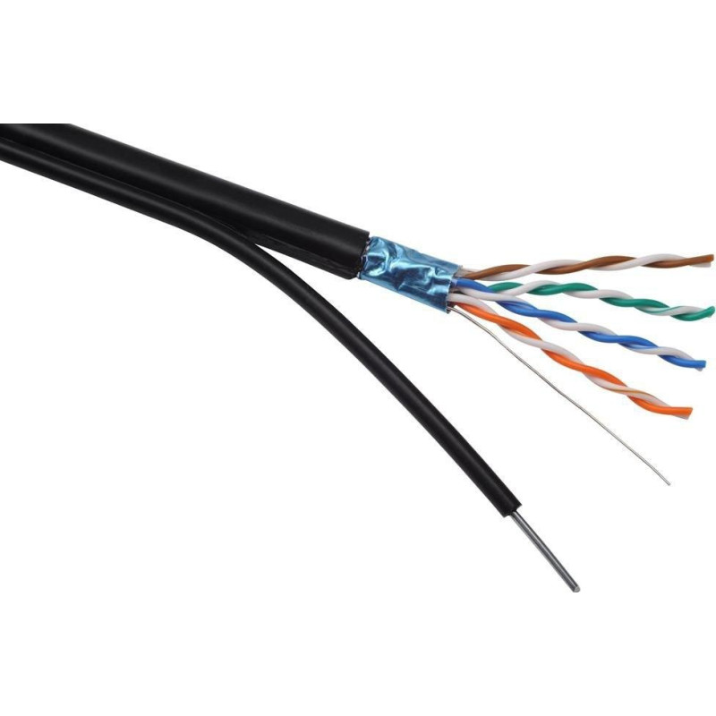 Solarix Kabel instalacyjny Solarix zewnętrzny FTP, Cat5E, drut, PE, puszka 305m SXKD-5E-FTP-PE